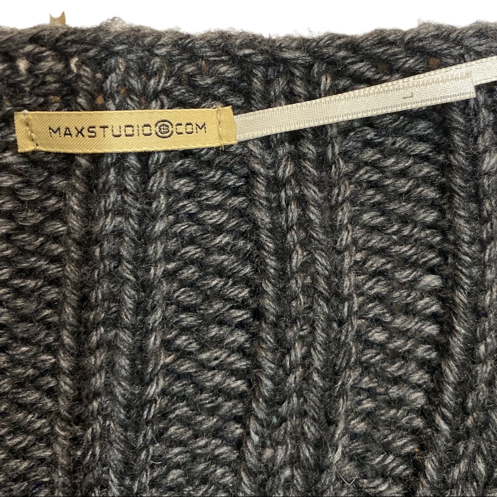 Max Studio Grey Button Up Sweater - image 3